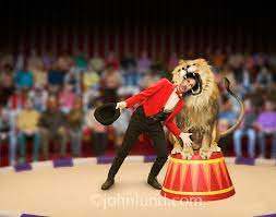 John Lund Stock Shot Of A Lion Trainer Putting His Head In A Lion S Mouth Lion Tamer Pics Circus Lion Circus Elephant Art Lion Tamer