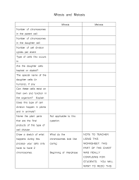 You may chose to print these sheets, write your answers out and then rescan the documents to create your single submission file. 35 Comparing Mitosis And Meiosis Worksheet Answer Key Free Worksheet Spreadsheet