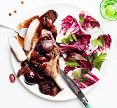 Pork Chops With Fig And Grape Agrodolce Recipe Pork Chop Dinner Fall Dinner Recipes