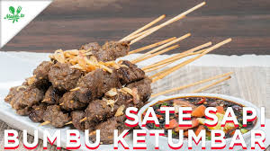 Lumuri sate dengan campuran tadi, lalu bakar sambil sesekali diolesi bumbu olesan hingga matang. Resep Sate Sapi Bumbu Ketumbar Youtube