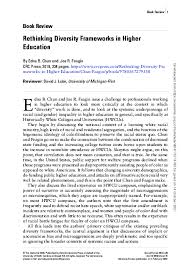 PDF) Rethinking Diversity Frameworks in Higher Education