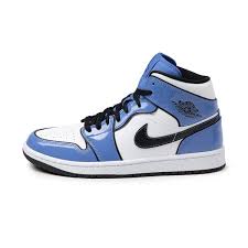 Outside of being known as the greatest basketball player of all time, mj may have most famous basketball sneakers ever created. Buy Online Nike Air Jordan 1 Mid In Signal Blue Black White Asphaltgold