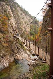 Suspension Bridge Seoraksan National Park Korea Exploration Aventure En Coree Du Sud Voyage En Asie A In 2020 Seoraksan National Park Places To Travel National Parks
