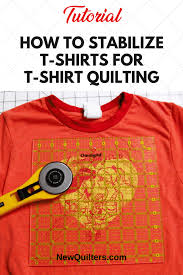 Pin your layers in place, then stitch a straight stitch all around the perimeter, leaving an opening to turn the quilt right side out. How To Stabilize T Shirts For T Shirt Quilting New Quilters
