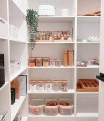 Open shelving is always the best solution for a kitchen pantry. The Top 49 Pantry Shelving Ideas Home Organization Ideas