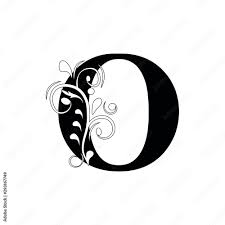 Download letter o images and photos. Letter O Black Flower Alphabet Beautiful Capital Letters Stock Vector Adobe Stock