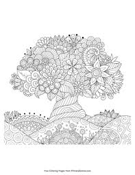 The first thing that kids want is to write and color papers. Blooming Tree Coloring Page Free Printable Pdf From Primarygames
