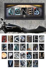 Motorcycle Letters Name Print Harley Davidson Decor Harley Davidson Crafts Harley