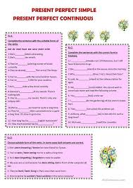 Present Perfect Simple Vs Present Perfect Continuous Exercises Pdf Present Perfect Simple And Continuous Present Perfect Continuity English Teaching Materials