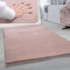 Weiß, beige, grau, braun u.v.m Hochflor Teppich Shaggy Kunst Fell Rosa Teppichcenter24