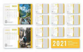 Desk Calendar 2021 In 2020 Colorful Business Card Business Card Mock Up Vector Business Card