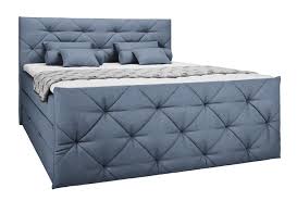 Boxspringbett miami samt blau140x200 cm. Boxspringbett In Blau Online Bestellen