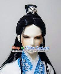 Ancient Chinese Style Prince Emperor Long Black Wigs And Coronet For Men Boys Adults Kids In 2021 Long Black Wig Chinese Hairstyle Chinese Traditional Hairstyles