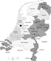 The netherlands are bordered by the north sea, with belgium to the south and germany to the east. 1 Map Of The Netherlands By Province Around 1920 Download Scientific Diagram