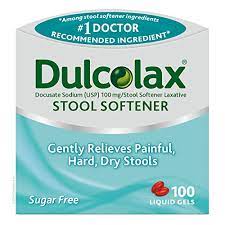 Lists the various brand names available for medicines containing docusate. Dulcolax Gentle Relief Stool Softener Laxative Docusate Sodium 100mg Liquid Gel Tablets 100 Count In Saudi Arabia Whizz Laxatives