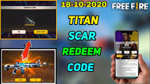 Nah, kali ini ada kode redeem free fire (ff) november 2020 yang harus kalian tau. Free Fire New Redeem Code 18 October Redeem Code Titan Scar Redeem Code Go Fast Fast Youtube
