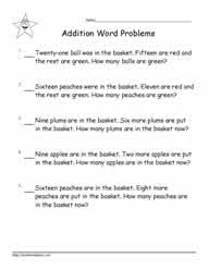 Welcome to our 1st grade addition word problems worksheets. Grade 1 Word Problems Worksheets