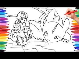 Download and print these baby toothless dragon coloring pages for free. How To Train Your Dragon Hidden World Old Hiccup And Toothless Best Coloring Pages For Kids Youtube