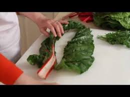 Add thick ribs to the steamer a few minutes before the green parts of the leaves. Preparing Swiss Chard Youtube