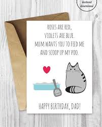 Special birthday card for friends. Diy For Him Birthday Card Printable For Dad Uk Funny Cat Etsy Printable Valentines Cards Valentines Day Card Funny Printable Valentines Day Cards