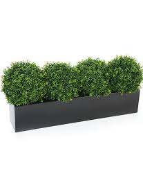 What size topiary balls are best? Boxwood Topiary Balls In Window Box Planter Artificial Window Boxes Artificial Green