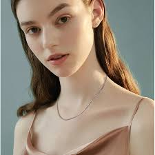 Effie Queen véritable 925 en argent Sterling italien 1.2mm Chopin chaîne  collier pour les femmes mode Simple chaînes de base bijoux SC53