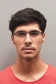 Axel Rectangle Black Semi Rimless Eyeglasses