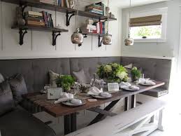 Cozy Built In Dining Love The Built In Benches Instead Of Chairs Benches On 3 Sides Is Ver With Images Kitchen Seating Farm House Living Room Rustic Farmhouse Living Room