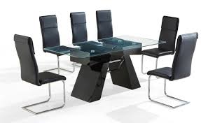 There is a lot to be said for sharing laughter around the dinner table, whether that's around a high gloss table, a contemporary design or a glass top set. Modern Black High Gloss Clear Glass Dining Table And 6 Chairs