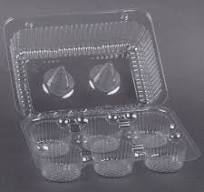 Disposable Cupcake Plastic Box, Number Of Partition: Six at ...