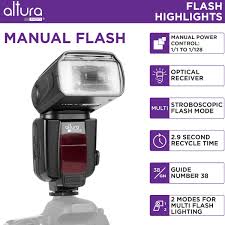 Altura Photo Ap Unv2 Camera Flash Light Speedlite With Lcd Display For Canon Nikon Sony Panasonic Olympus Pentax Dslr And Mirrorless Cameras Featuring A Standard Hot Shoe