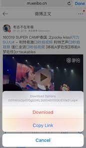 รบกวนสอบถามวิธีกดเซฟคลิปใน weibo ด้วย iphone ทีคะ ติ่งใจจะขาดแล้ว TT -  Pantip