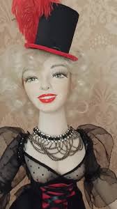 Handmade Moulin Rouge Doll: 38" Collectible Boudoir Art Doll
