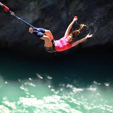 This amazing bungee jump flings you 25ft in the air as you jump and flip on the inflated trampolines. How New Zealand Invented Adventure Sports Conde Nast Traveler