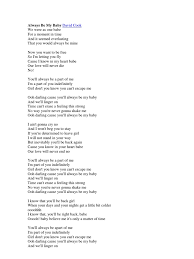 Always Be My Baby David Cook Pdf Recorded Music Songs