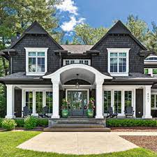 These beautiful home exteriors from around the world opted for bold colors and designs — with stunning results. 75 Beautiful Black Exterior Home Pictures Ideas July 2021 Houzz