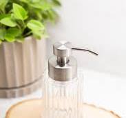 Flora Fluted Glass Foaming Soap Dispenser - Stainless Steel