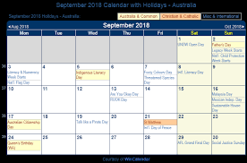 Malaysia calendar year 2020 (school holiday) 1 million google play downloads! Print Friendly September 2018 Australia Calendar For Printing