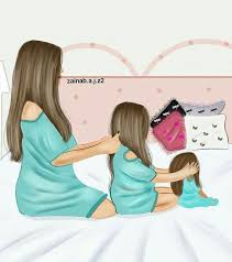 Pin By Filomena Reis On Hanasa Sardar Mother Daughter Art Mother And Daughter Drawing Mother Art