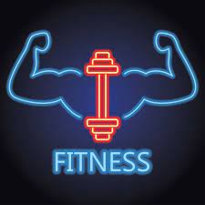 Fitness Gym Center Logo With Neon Light Effect Vector Illustration Strength Clipart Fitness Gym Png And Vector With Transparent Background For Free Download Gym Center Gym Logo Fitness Logo Design