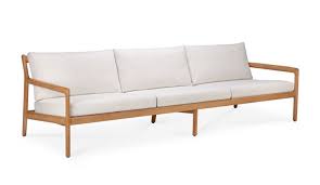 By noble house (23) augustus 37.6 in. Ethnicraft Teak Jack Outdoor Sofa 3 Seater Dopo Domani