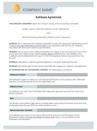 Section 3 of the schedule Free Sublease Agreement Template Pdf Templates Jotform