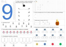 Ne plac mult aceste fișe pentru că le putem folosi pentru a modela numerele cu plastelină, a le cu pensula sau degețelele sau a le colora cu creioane colorate. NumÄƒrul È™i Cifra 9 FiÈ™Äƒ De Lucru Cu ExerciÈ›ii Diverse