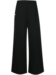 Kappa Synthetic Flared Track Pants In Black Lyst
