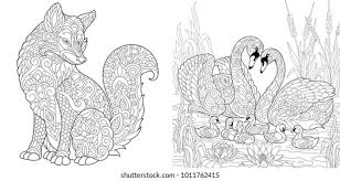 Download this adorable dog printable to delight your child. Coloring Page Adult Coloring Book Set Stock Vector Royalty Free 1011762415