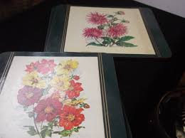 15% off with code zazpartyplan. 6 2 Table Place Mats Green Border Floral Designs