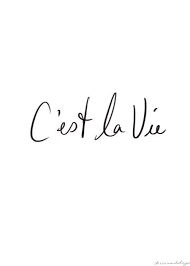C Est La Vie That S Life Beautiful Short Enough To Fit Just About Anywhere Probably On Wrist I Love Th Short Quotes Inspirational Quotes Words Of Wisdom