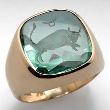 Mens Carved Created Spinel Taurus Zodiac Ring 14k Gold Mens Jewelry Men S Jewelry Rings Mens Gemstone Rings