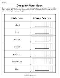 Irregular Plural Nouns Worksheet Have Fun Teaching