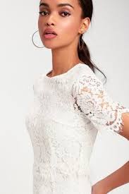 Devotion White Lace Short Sleeve Midi Dress White Lace Shorts White Lace Midi Dress Midi Short Sleeve Dress